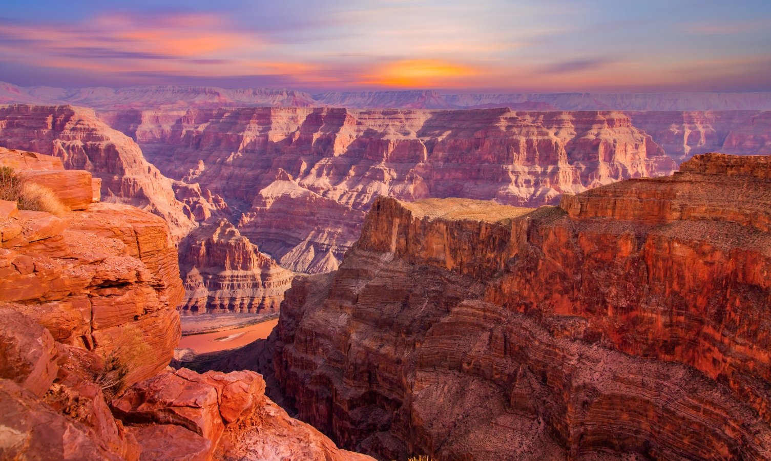 Sunset view of the Grand Canyon in Arizona, United States